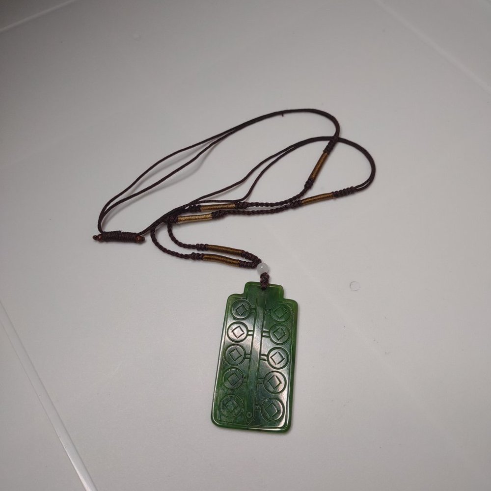 Rectangular Decorative Double Sided Green Stone P… - image 2